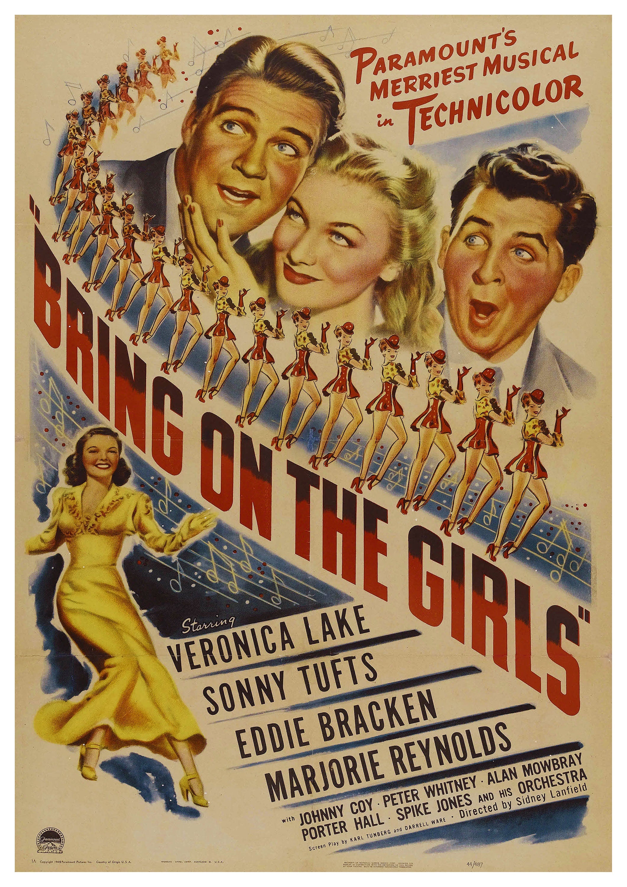 Reproduction Vintage Musical "Bring On The Girls", Poster, Home Wall Art, Various Sizes Available