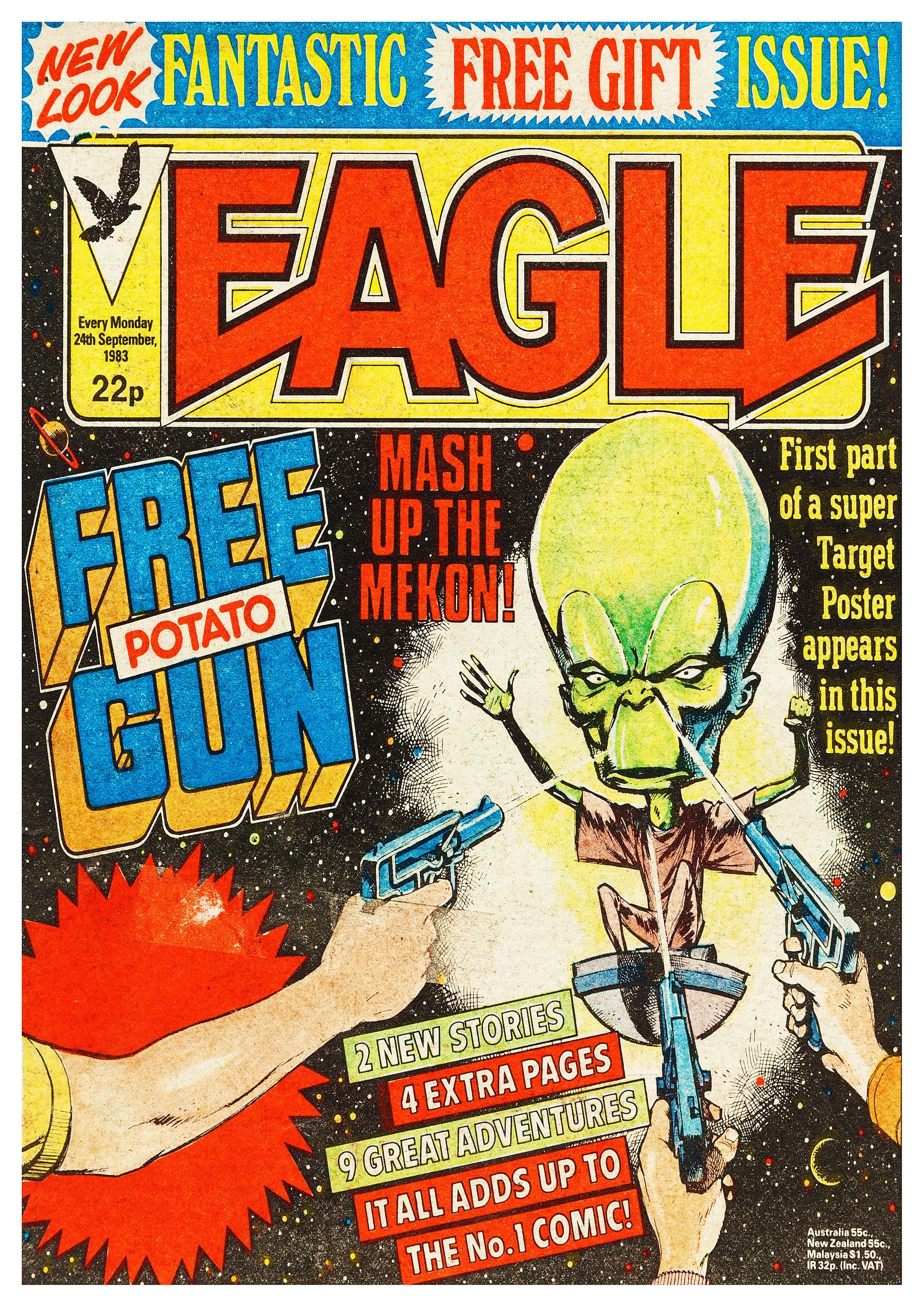 Reproduction Vintage "The Eagle" Comic Poster, Home Wall Art, Various Sizes Available