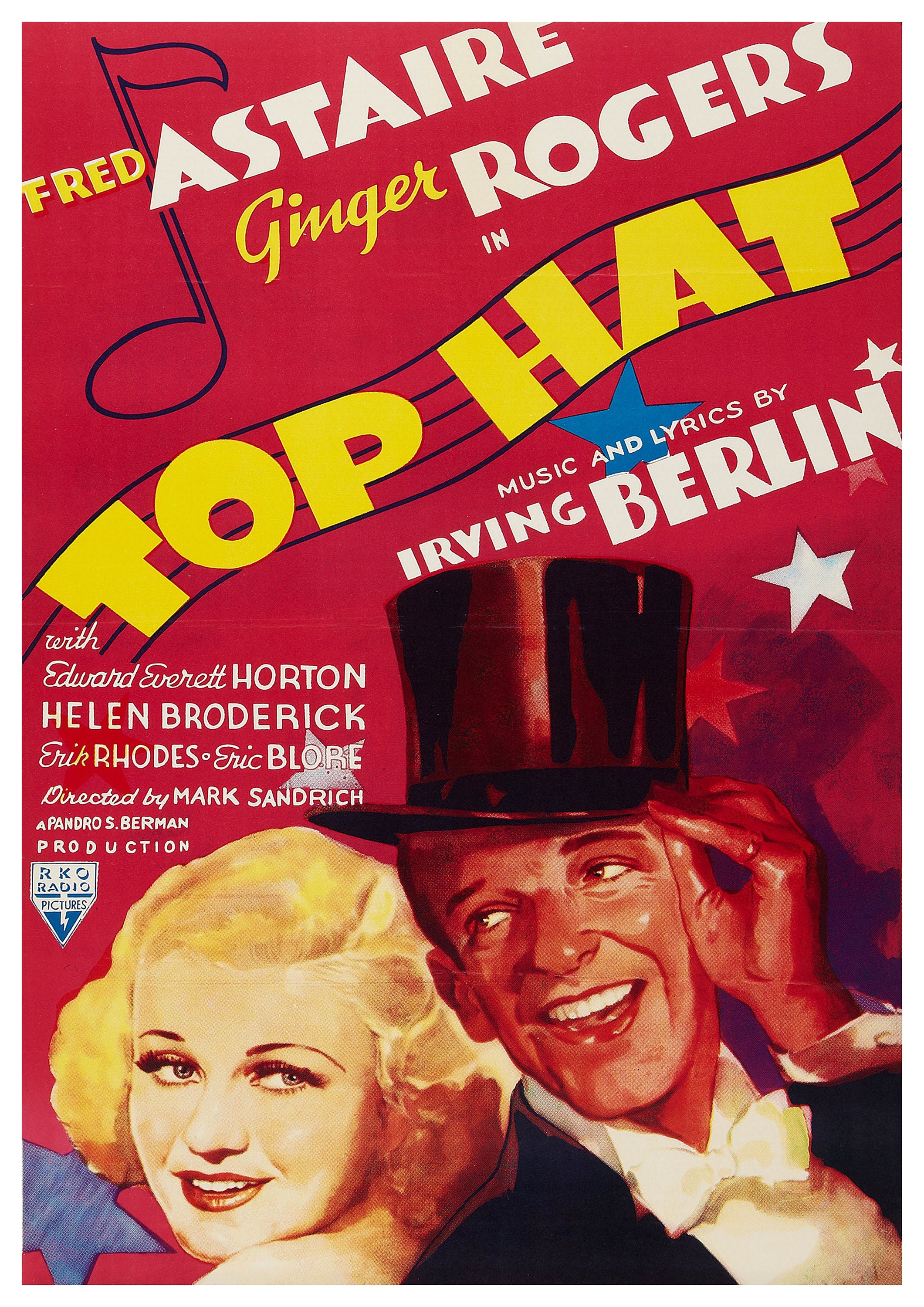 Reproduction Vintage Musical "Top Hat", Poster, Home Wall Art, Various Sizes Available