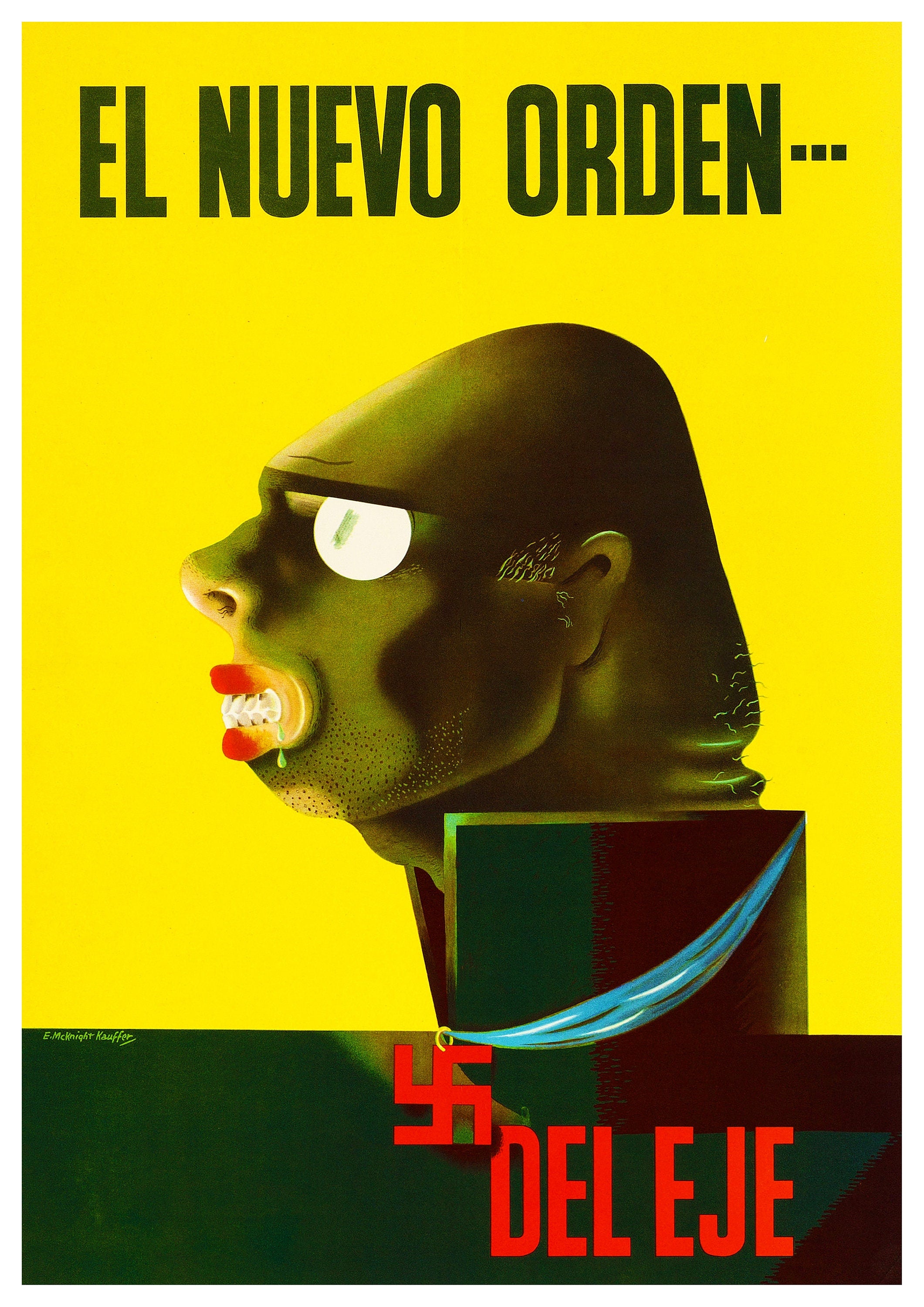 Reproduction Vintage "El Nuevo Orden" World War 2 Poster, Home Wall Art, Various Sizes Available