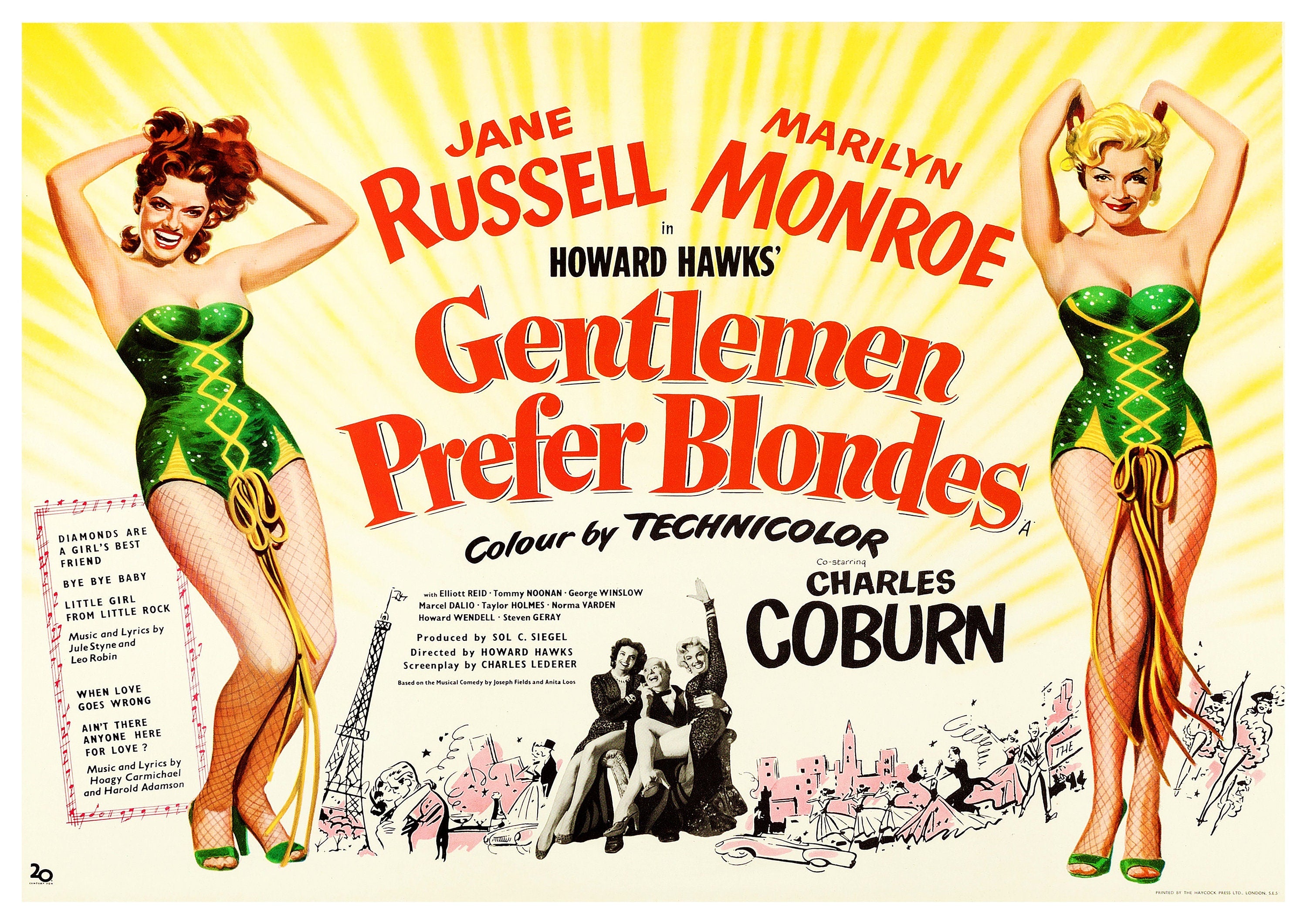 Reproduction Vintage Musical "Gentlemen Prefer Blondes", Poster, Home Wall Art, Various Sizes Available