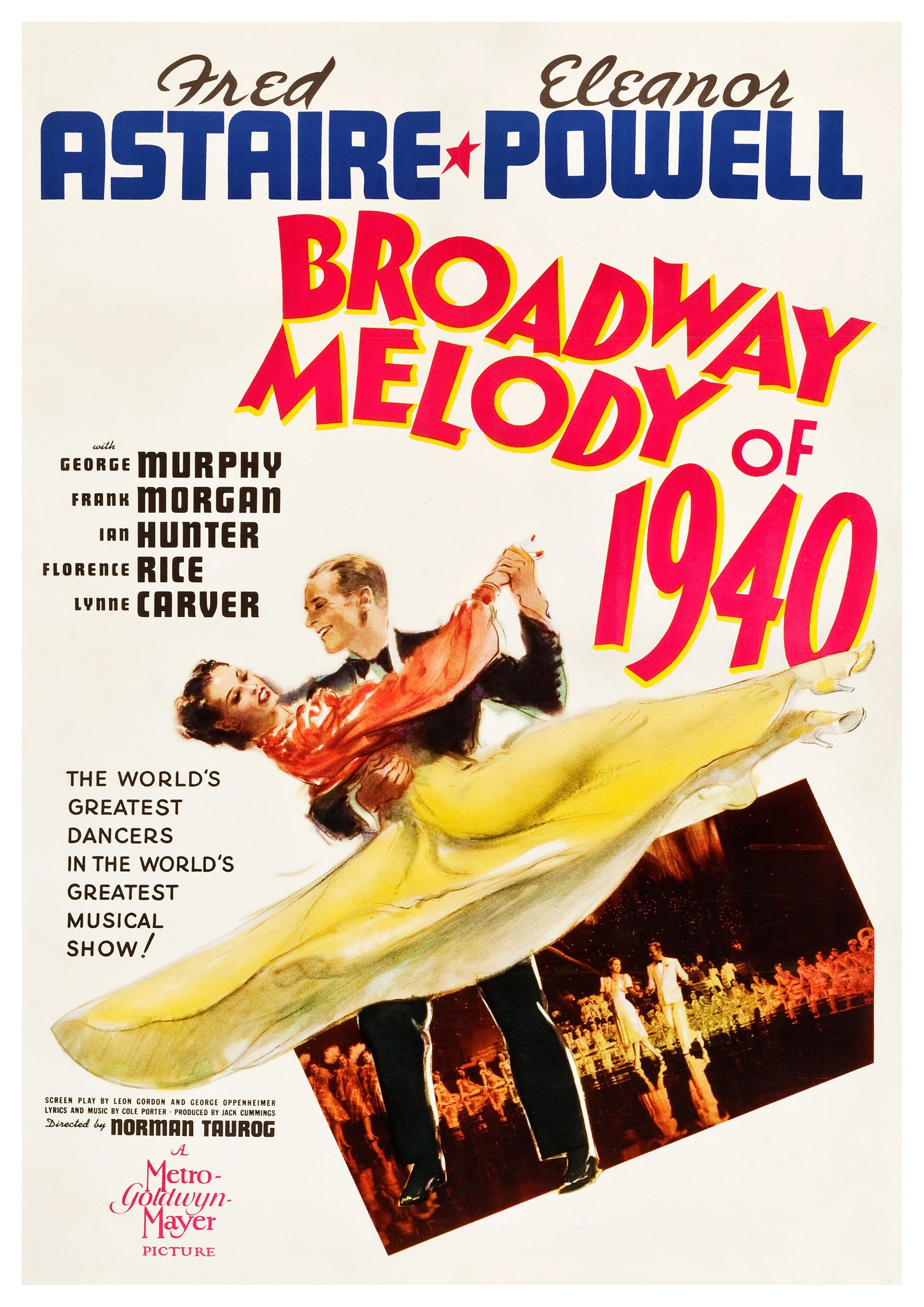 Reproduction Vintage Musical "Broadway Melody of 1940", Poster, Home Wall Art, Various Sizes Available