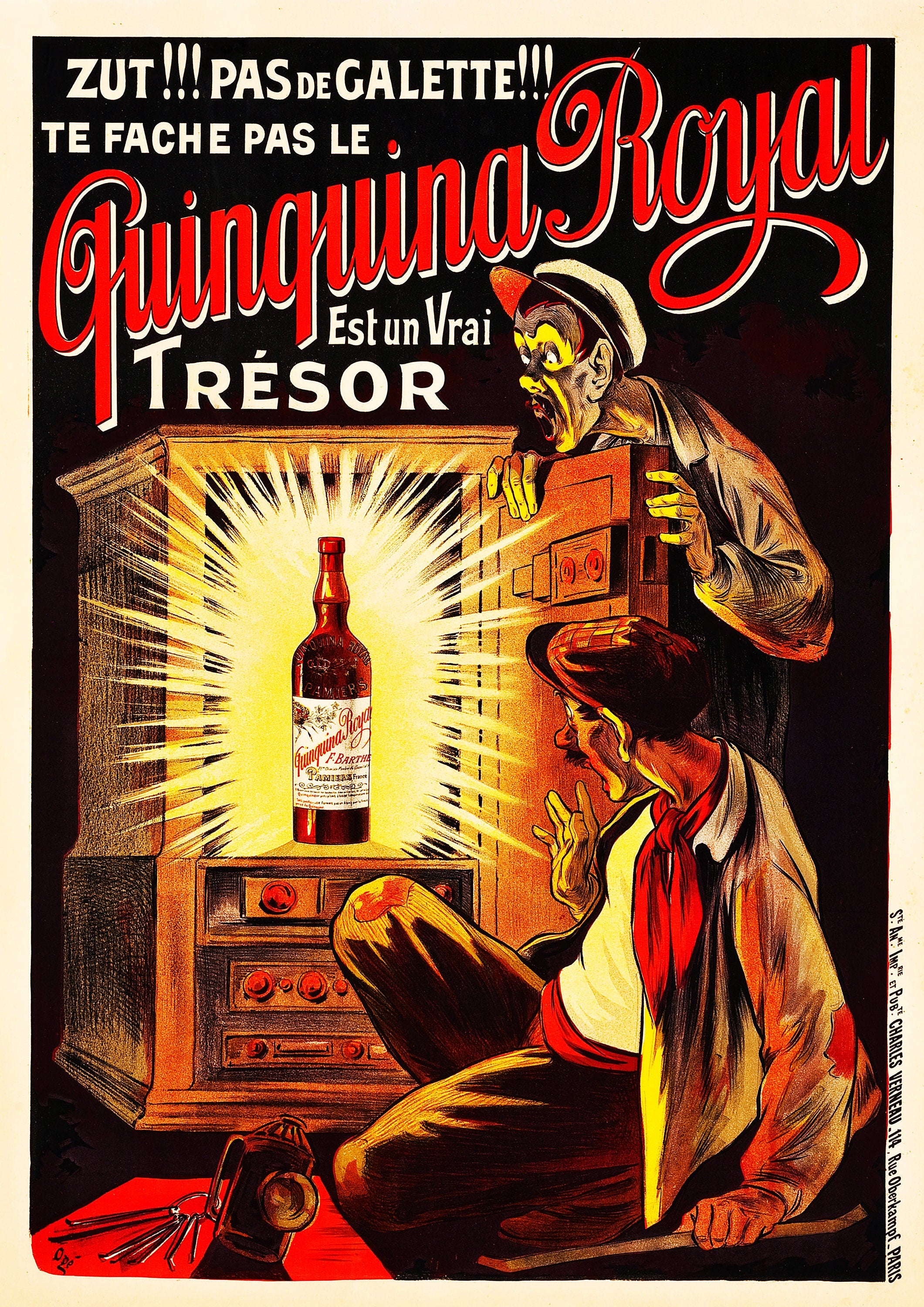 Reproduction Vintage "Quinquina Royal" Alcohol Poster, Home Wall Art, Various Sizes Available