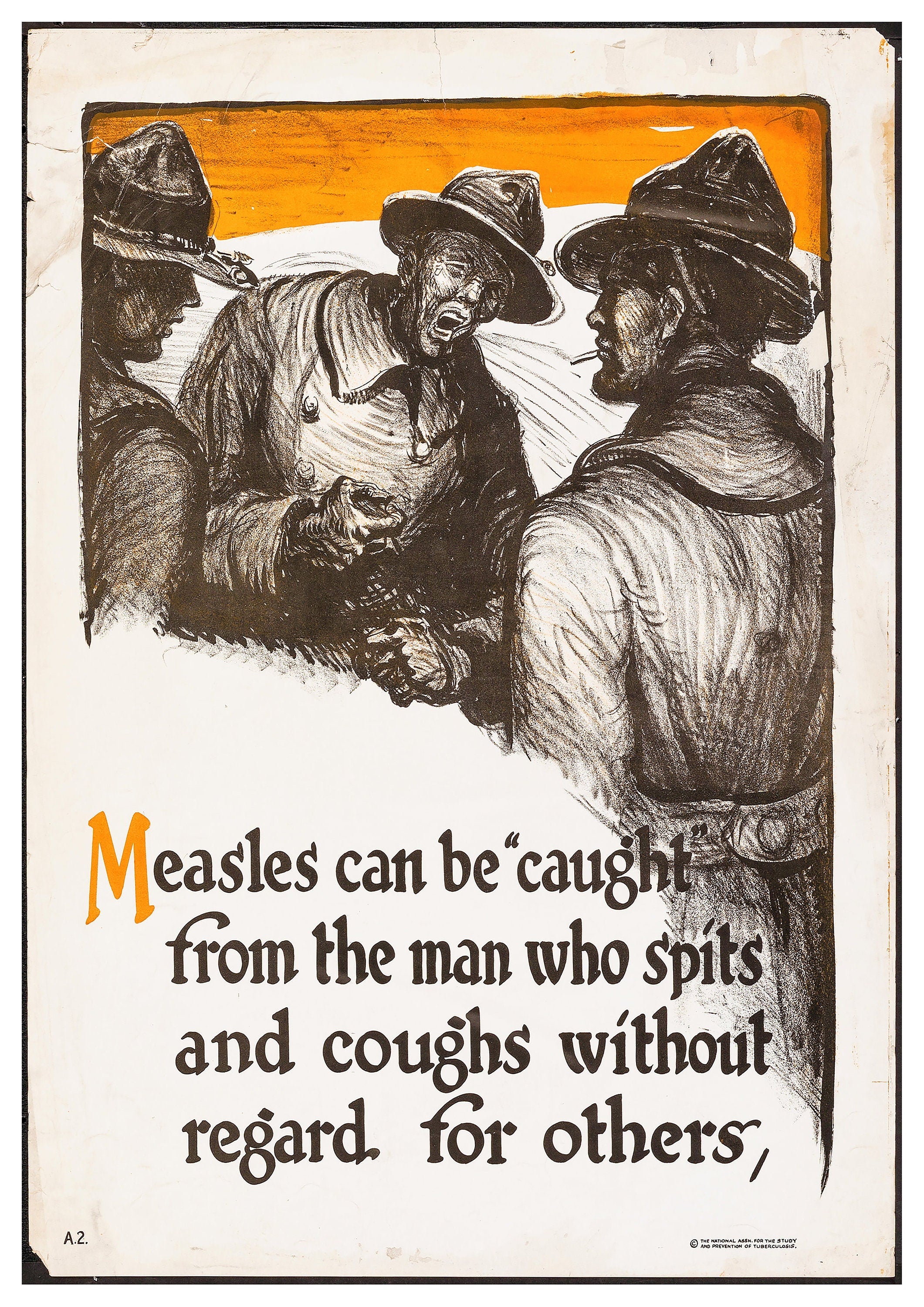 Reproduction Vintage "Measles" World War 1 Poster, Home Wall Art, Various Sizes Available