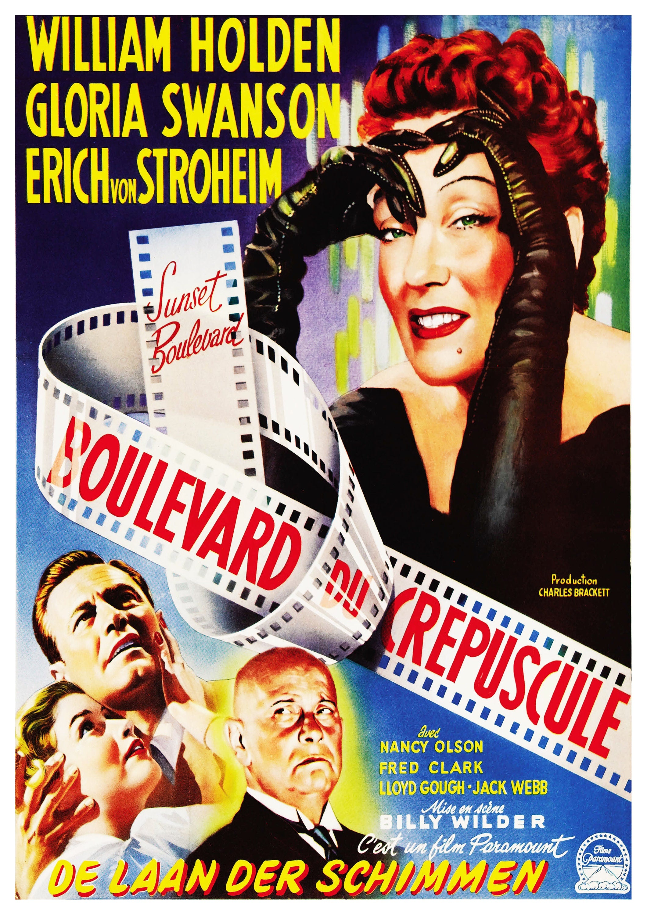 Reproduction Vintage Movie "Sunset Boulevard - Belgian", Poster, Home Wall Art, Various Sizes Available