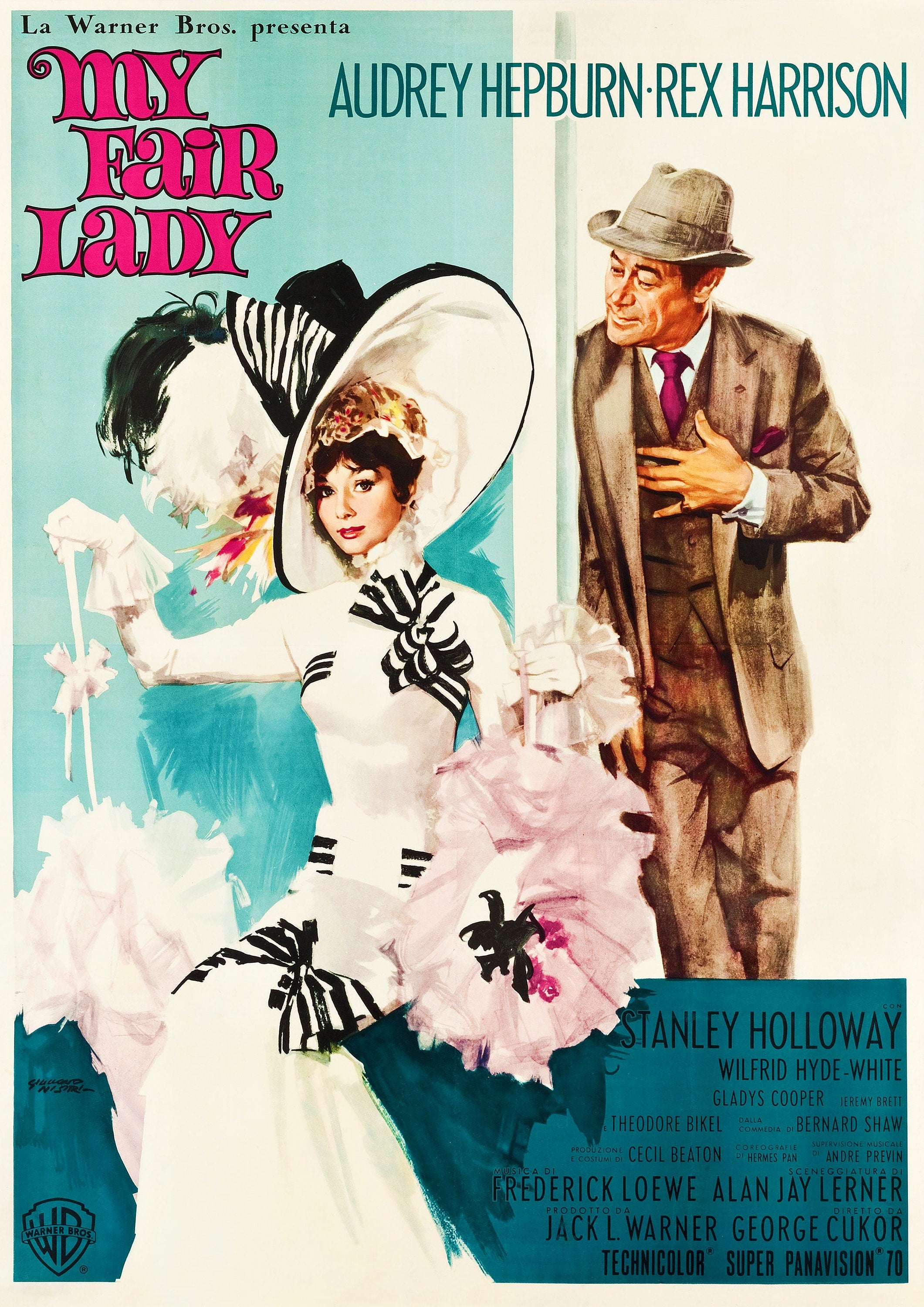 Reproduction Vintage Musical "My Fair lady - Italian", Poster, Home Wall Art, Various Sizes Available