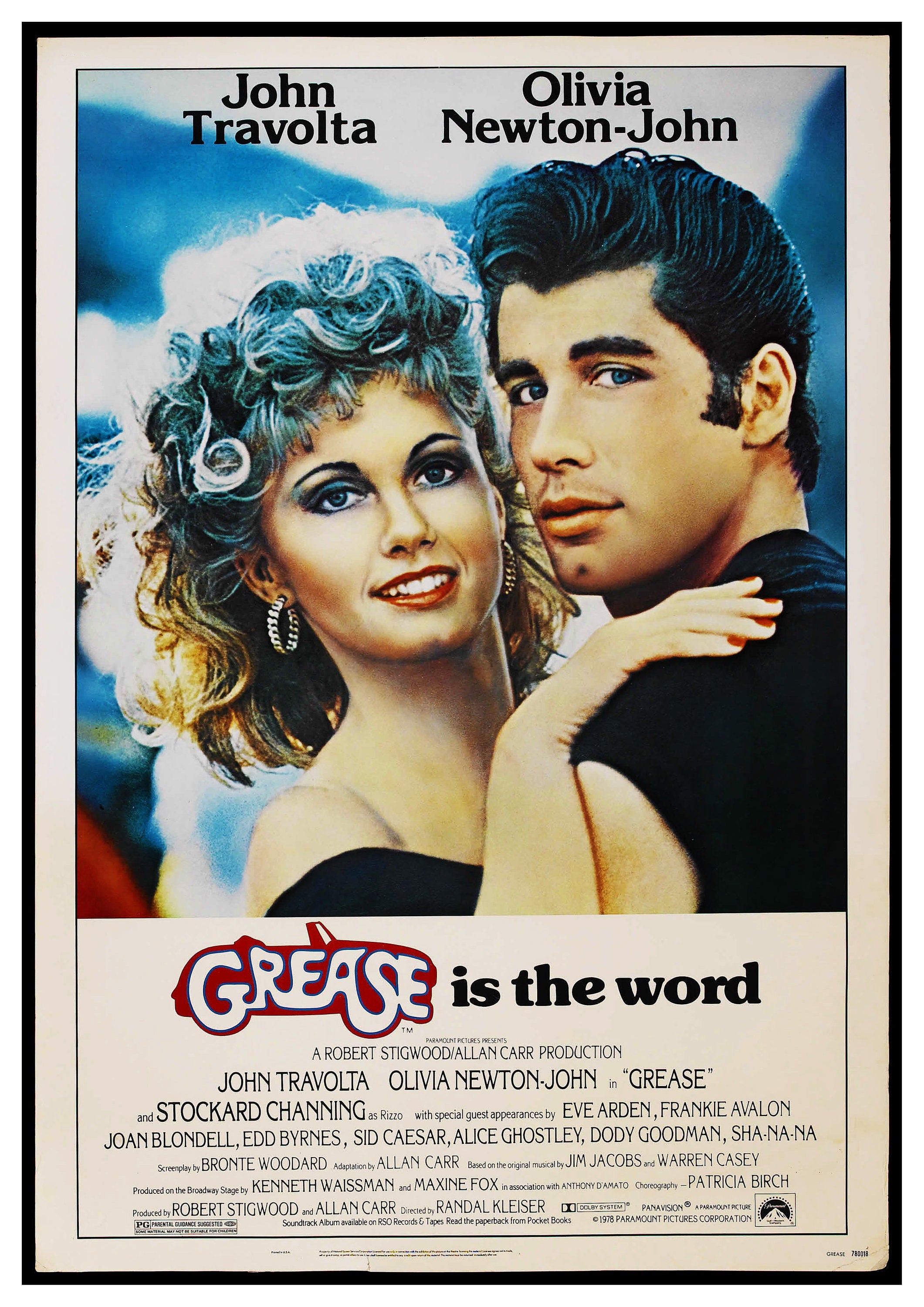 Reproduction Vintage Musical "Grease", Poster, Home Wall Art, Various Sizes Available
