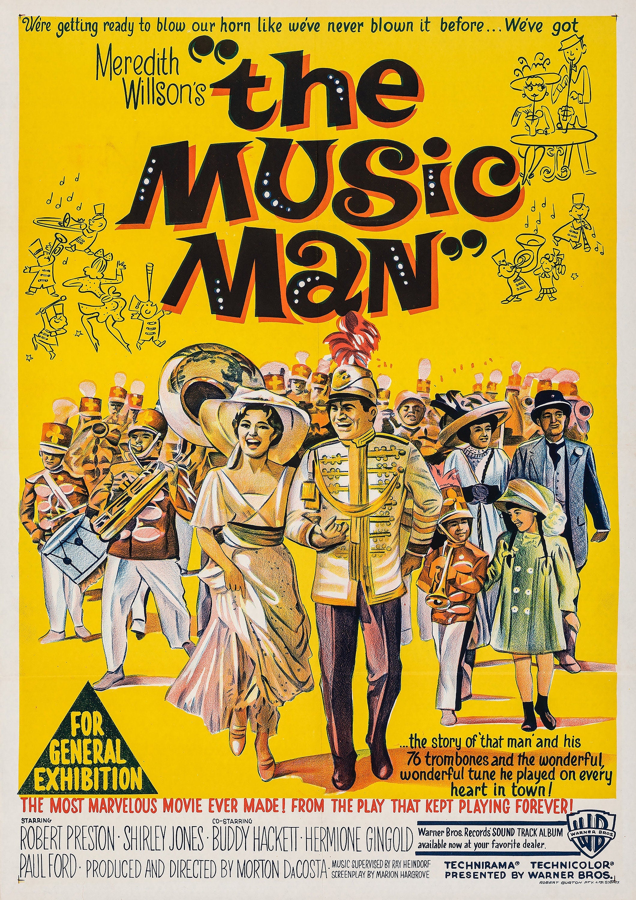 Reproduction Vintage Musical "The Music Man", Poster, Home Wall Art, Various Sizes Available