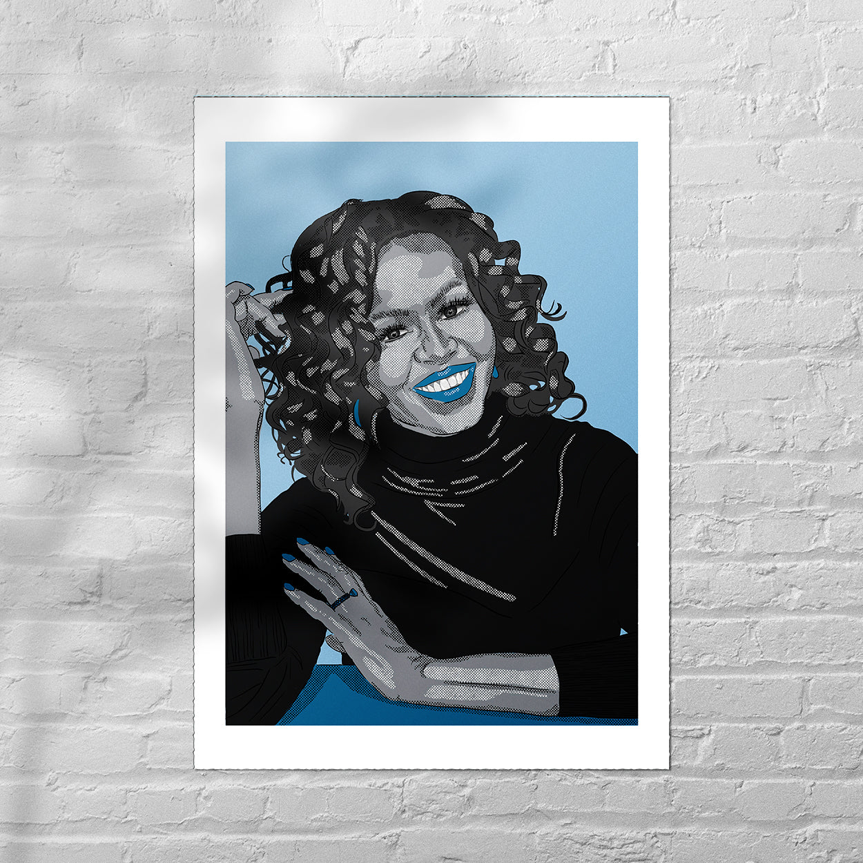 Original Art by Melanie Chambers "Michelle Obama" Size: A2 (420 x 594mm)