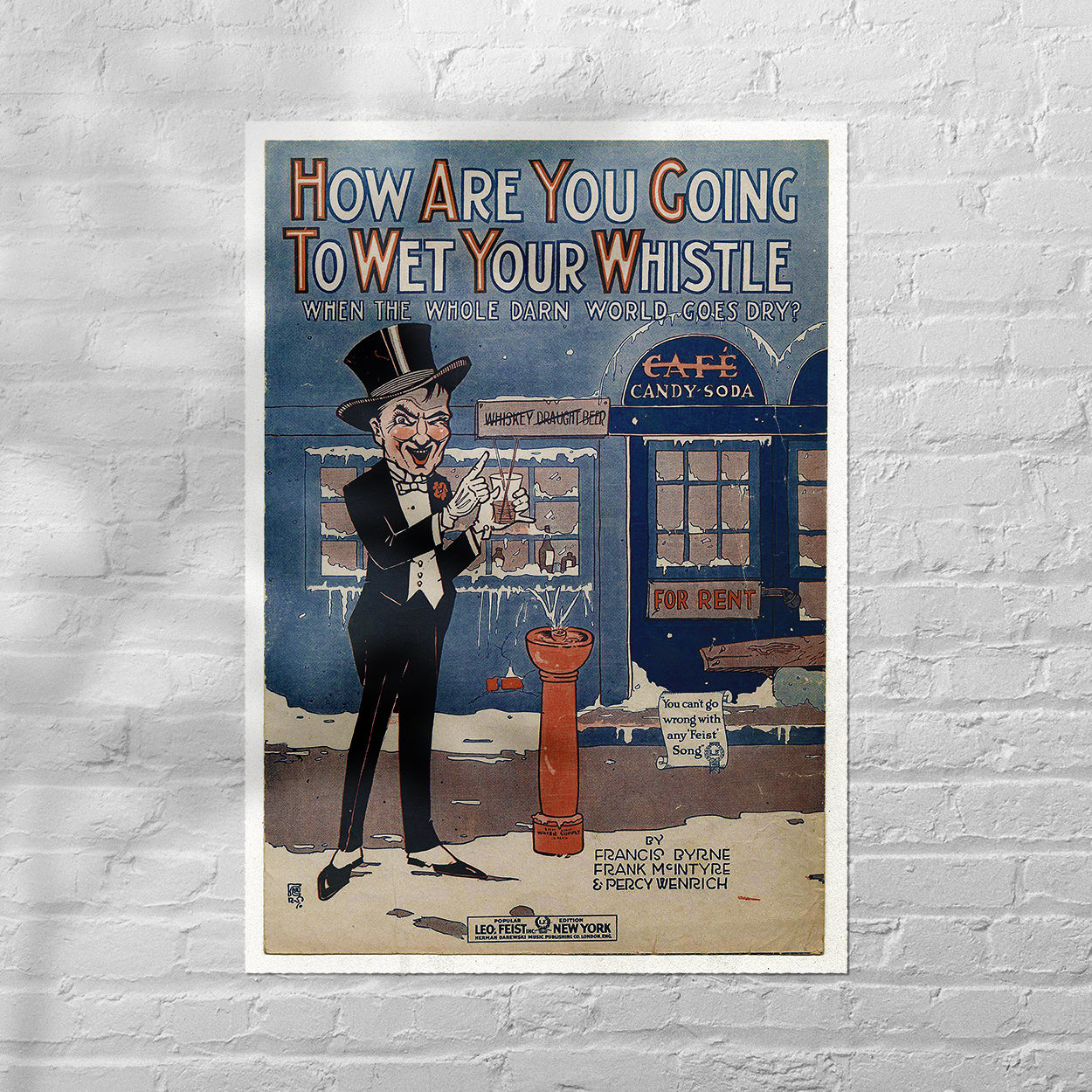 Reproduction "Wet Your Whistle" Poster, Home Wall Art, Various Sizes Available
